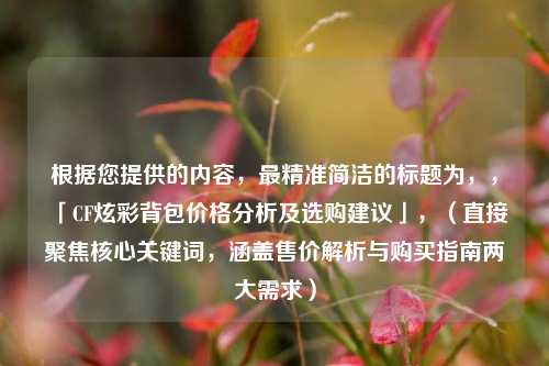 根据您提供的内容，最精准简洁的标题为，，「CF炫彩背包价格分析及选购建议」，（直接聚焦核心关键词，涵盖售价解析与购买指南两大需求）