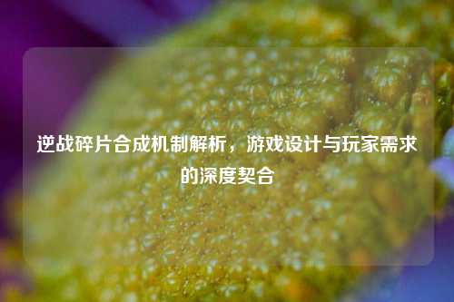 逆战碎片合成机制解析，游戏设计与玩家需求的深度契合