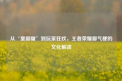 从‘臭脚曜’到玩家狂欢，王者荣耀脚气梗的文化解读