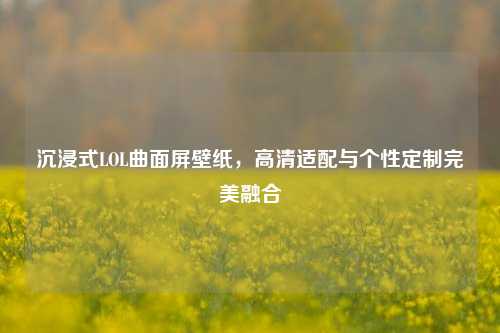 沉浸式LOL曲面屏壁纸，高清适配与个性定制完美融合