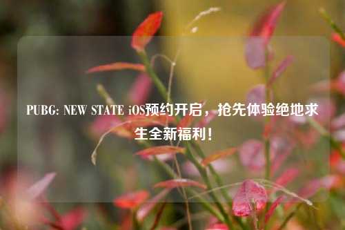 PUBG: NEW STATE iOS预约开启，抢先体验绝地求生全新福利！
