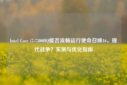 Intel Core i7-7300HQ能否流畅运行使命召唤16，现代战争？实测与优化指南