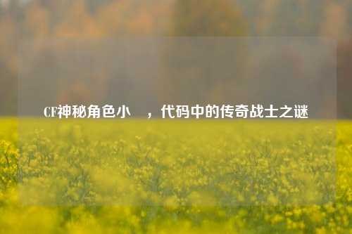 CF神秘角色小躘,代码中的传奇战士之谜