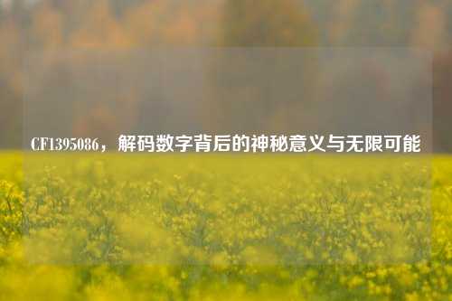 CF1395086,解码数字背后的神秘意义与无限可能