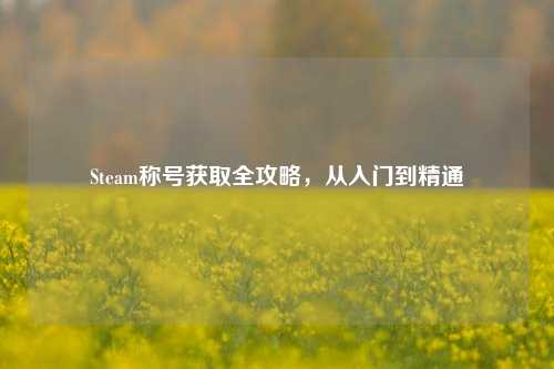 Steam称号获取全攻略，从入门到精通