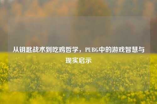从钥匙战术到吃鸡哲学,PUBG中的游戏智慧与现实启示