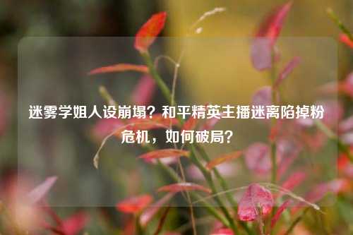 迷雾学姐人设崩塌？和平精英主播迷离陷掉粉危机，如何破局？