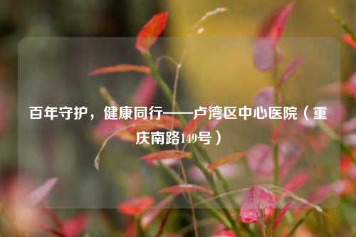 百年守护，健康同行——卢湾区中心医院（重庆南路149号）