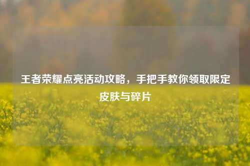 王者荣耀点亮活动攻略，手把手教你领取限定皮肤与碎片
