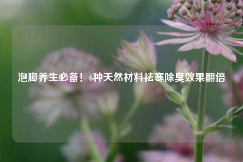 泡脚养生必备！6种天然材料祛寒除臭效果翻倍
