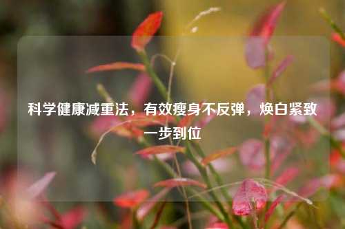 科学健康减重法，有效瘦身不反弹，焕白紧致一步到位