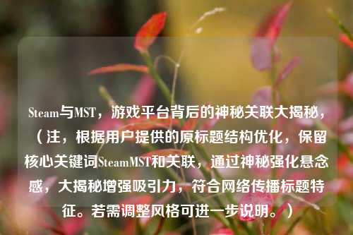 Steam与MST，游戏平台背后的神秘关联大揭秘，（注，根据用户提供的原标题结构优化，保留核心关键词SteamMST和关联，通过神秘强化悬念感，大揭秘增强吸引力，符合 *** 传播标题特征。若需调整风格可进一步说明。）