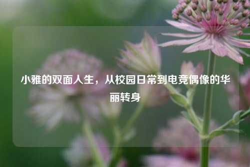小雅的双面人生,从校园日常到电竞偶像的华丽转身