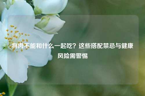 狗肉不能和什么一起吃?这些搭配禁忌与健康风险需警惕