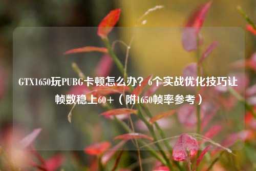GTX1650玩PUBG卡顿怎么办?6个实战优化技巧让帧数稳上60+(附1650帧率参考)