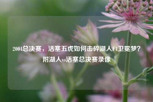 2004总决赛,活塞五虎如何击碎湖人F4卫冕梦?附湖人vs活塞总决赛录像