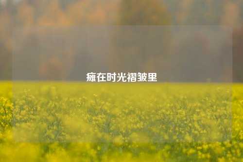瘫在时光褶皱里