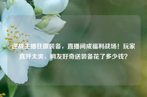 逆战主播狂撒装备，直播间成福利战场！玩家直呼太爽，网友好奇送装备花了多少钱？