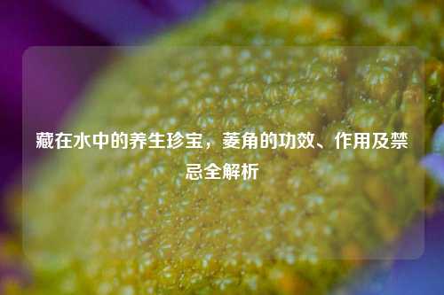 藏在水中的养生珍宝，菱角的功效、作用及禁忌全解析