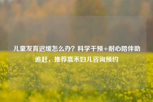 儿童发育迟缓怎么办?科学干预+耐心陪伴助追赶,推荐嘉禾妇儿咨询预约