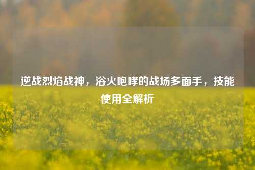 逆战烈焰战神，浴火咆哮的战场多面手，技能使用全解析