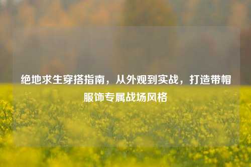 绝地求生穿搭指南，从外观到实战，打造带帽服饰专属战场风格