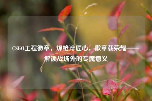 CSGO工程徽章,焊枪淬匠心,徽章载荣耀——解锁战场外的专属意义