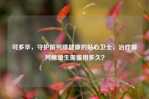 可多华，守护前列腺健康的贴心卫士，治疗前列腺增生需服用多久？