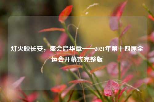 灯火映长安，盛会启华章——2021年第十四届全运会开幕式完整版