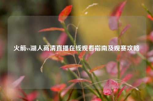 火箭vs湖人高清直播在线观看指南及观赛攻略