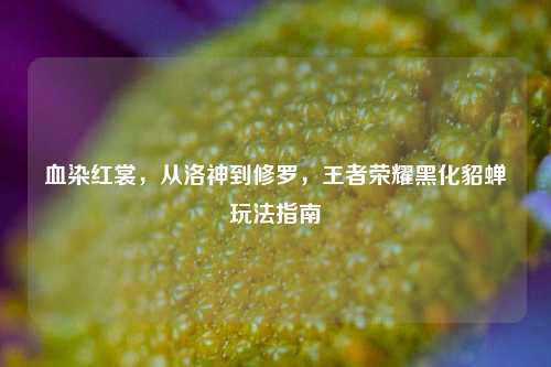 血染红裳，从洛神到修罗，王者荣耀黑化貂蝉玩法指南