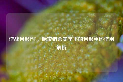 逆战月影PVE，暗夜猎杀美学下的月影手环作用解析