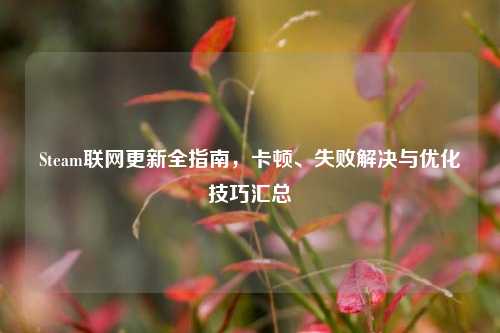 Steam联网更新全指南，卡顿、失败解决与优化技巧汇总