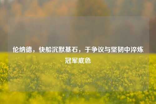 伦纳德，快船沉默基石，于争议与坚韧中淬炼冠军底色