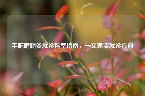 手腕腱鞘炎就诊科室指南，一文理清就诊方向