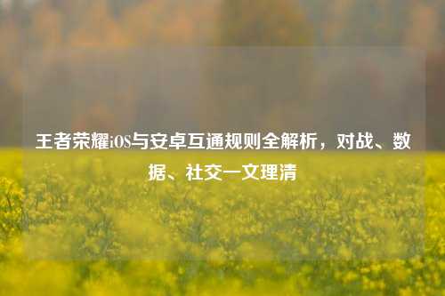 王者荣耀iOS与安卓互通规则全解析，对战、数据、社交一文理清