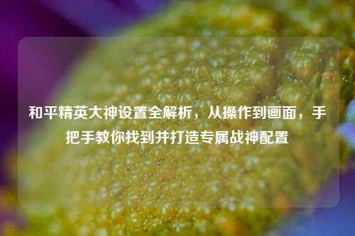 和平精英大神设置全解析，从操作到画面，手把手教你找到并打造专属战神配置