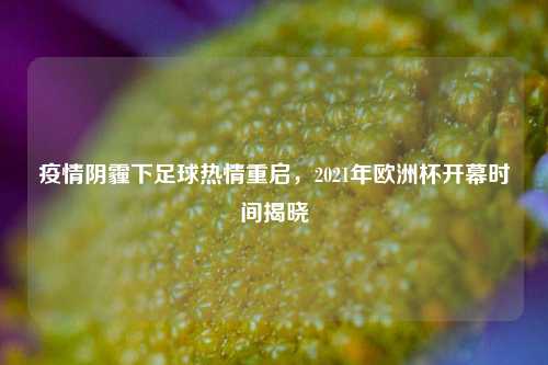 疫情阴霾下足球热情重启,2021年欧洲杯开幕时间揭晓