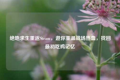 绝地求生重返Steam,邀你重温战场热血,找回最初吃鸡记忆