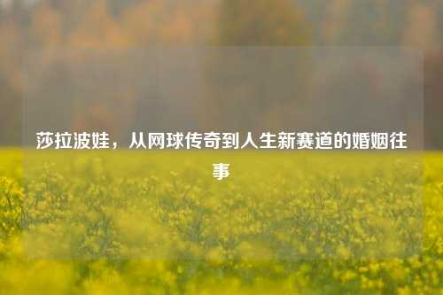 莎拉波娃,从网球传奇到人生新赛道的婚姻往事