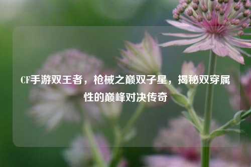 CF手游双王者,枪械之巅双子星,揭秘双穿属性的巅峰对决传奇