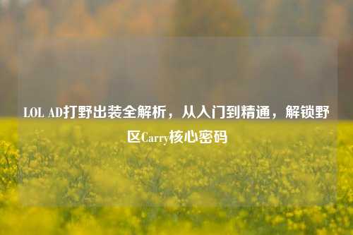 LOL AD打野出装全解析,从入门到精通,解锁野区Carry核心密码